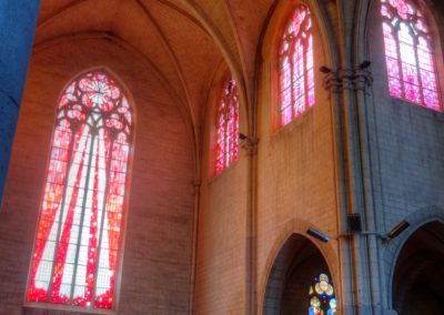 Romilly-sur-Seine - Eglise St-Martin - Création de vitraux par Joël Mône réalisé par l'atelier Vitrail Saint-Georges - Transept Sud- Sud-Ouest